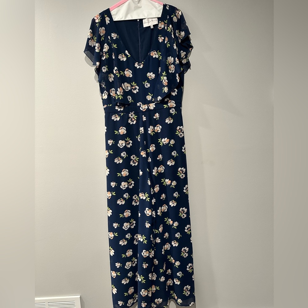 Floral Plungline Jumpsuit